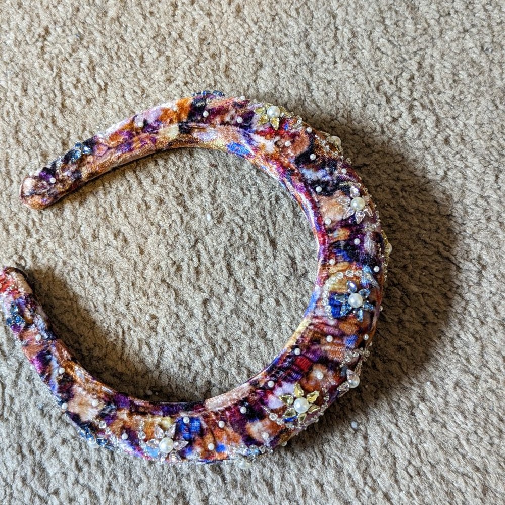 Imitation pearl padded headband deepa gurnani - Picture 5 of 5